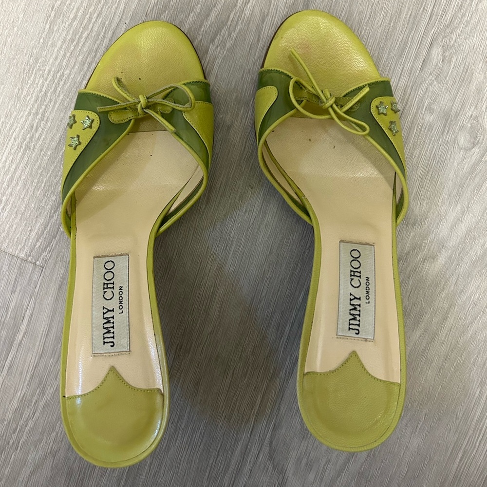 Jimmy Choo green sandals